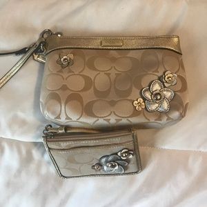 Coach wristlet and matching wallet